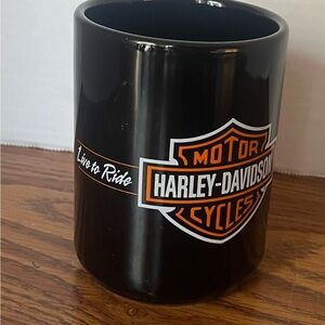 Harley-Davidson Black and Orange Mug